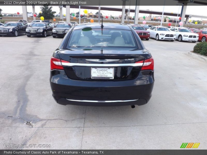 Black / Black/Light Frost 2012 Chrysler 200 LX Sedan