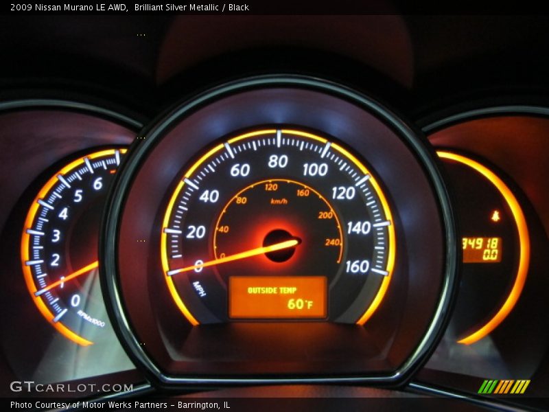 Brilliant Silver Metallic / Black 2009 Nissan Murano LE AWD
