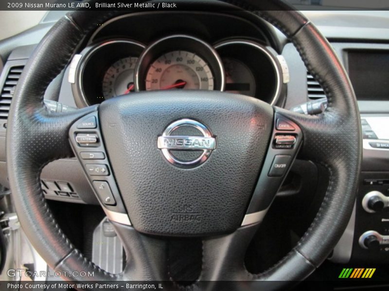 Brilliant Silver Metallic / Black 2009 Nissan Murano LE AWD