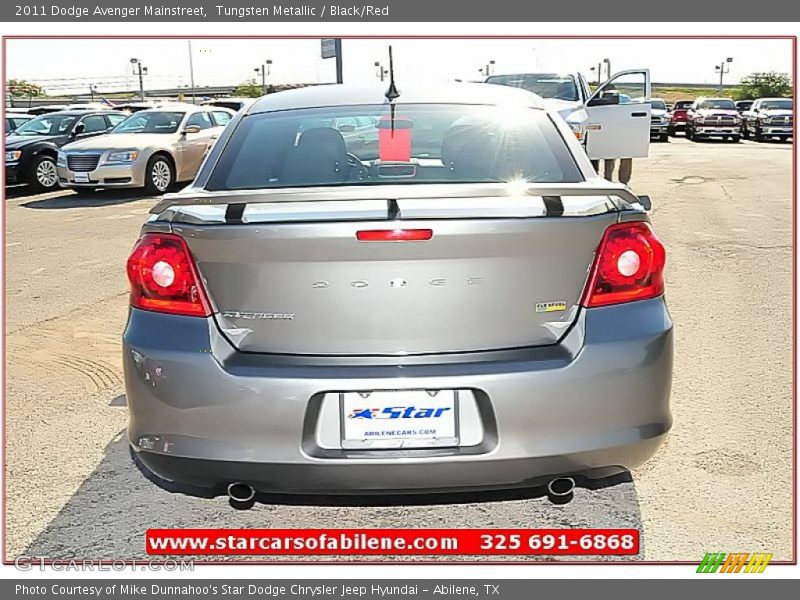 Tungsten Metallic / Black/Red 2011 Dodge Avenger Mainstreet