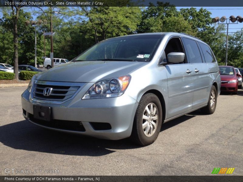Slate Green Metallic / Gray 2010 Honda Odyssey EX-L