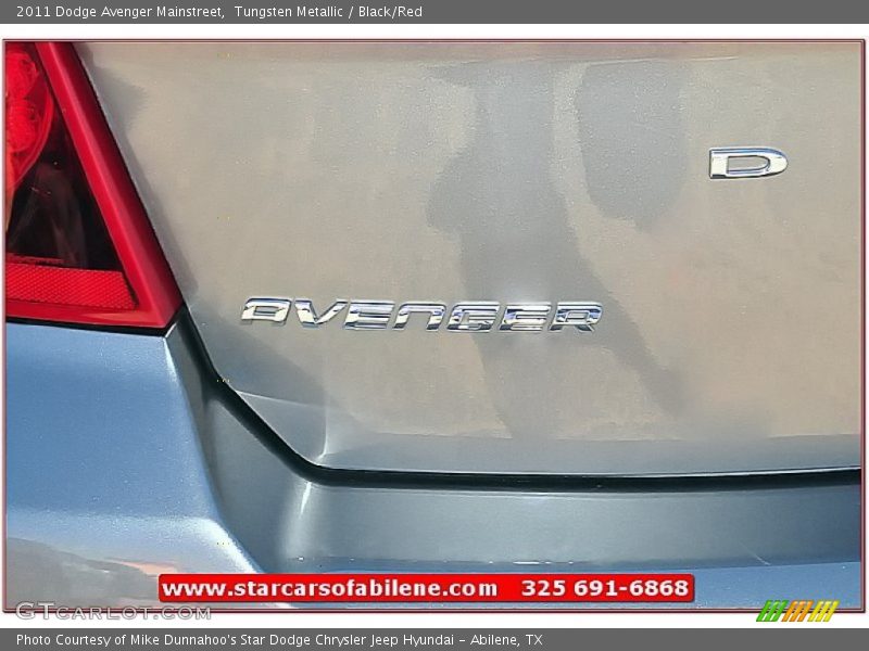 Tungsten Metallic / Black/Red 2011 Dodge Avenger Mainstreet