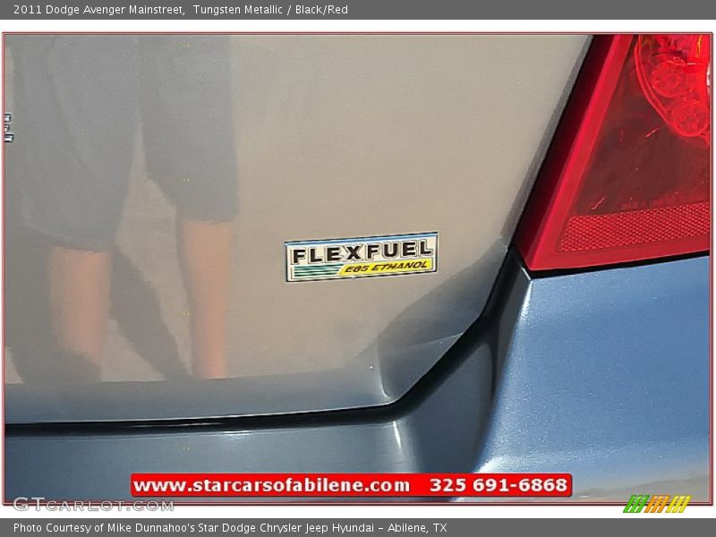 Tungsten Metallic / Black/Red 2011 Dodge Avenger Mainstreet
