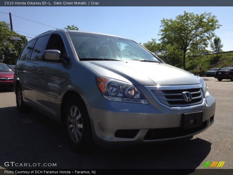Slate Green Metallic / Gray 2010 Honda Odyssey EX-L