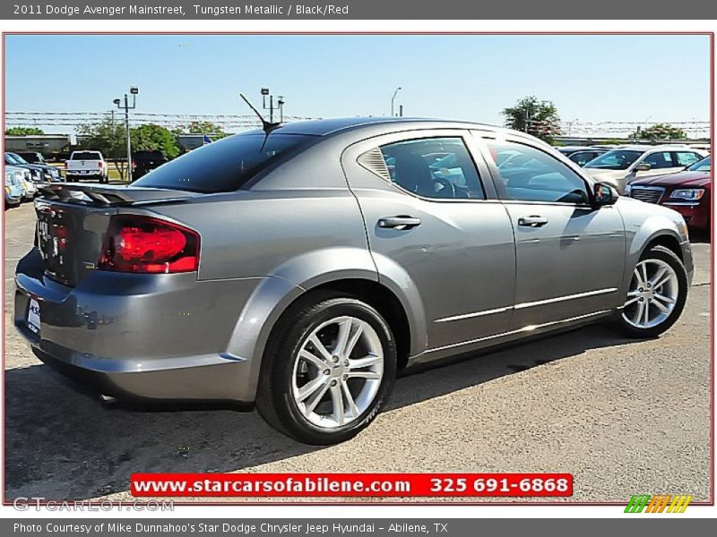 Tungsten Metallic / Black/Red 2011 Dodge Avenger Mainstreet