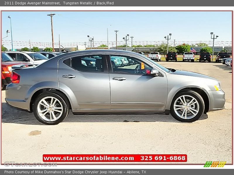 Tungsten Metallic / Black/Red 2011 Dodge Avenger Mainstreet
