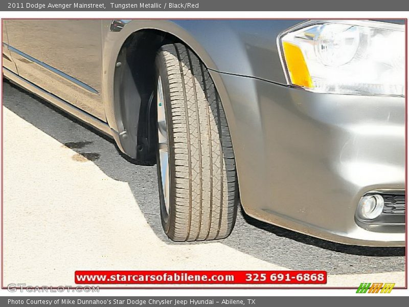 Tungsten Metallic / Black/Red 2011 Dodge Avenger Mainstreet
