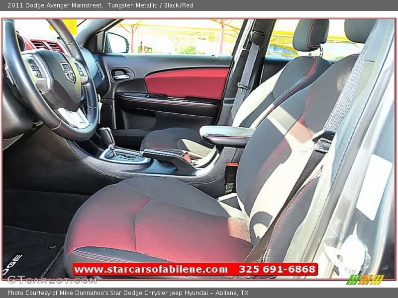 Tungsten Metallic / Black/Red 2011 Dodge Avenger Mainstreet