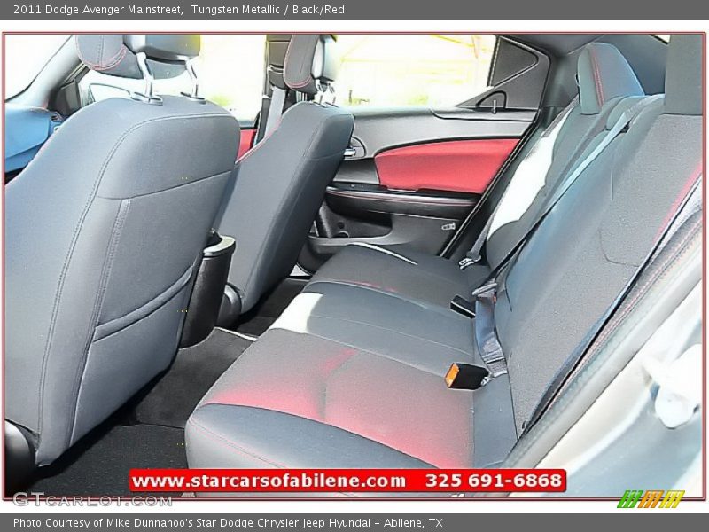 Tungsten Metallic / Black/Red 2011 Dodge Avenger Mainstreet