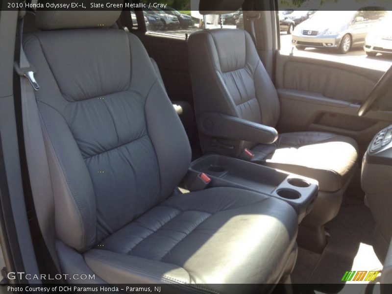 Slate Green Metallic / Gray 2010 Honda Odyssey EX-L