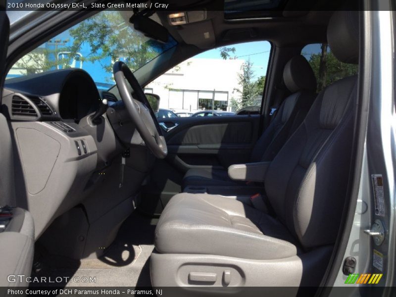 Slate Green Metallic / Gray 2010 Honda Odyssey EX-L