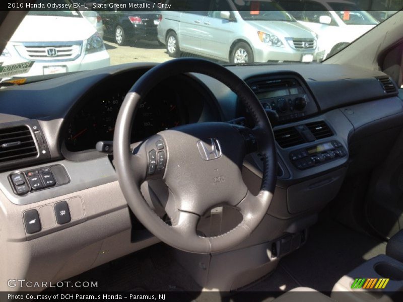 Slate Green Metallic / Gray 2010 Honda Odyssey EX-L