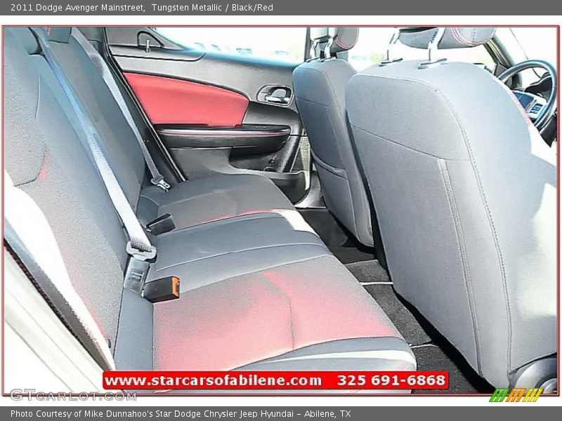 Tungsten Metallic / Black/Red 2011 Dodge Avenger Mainstreet