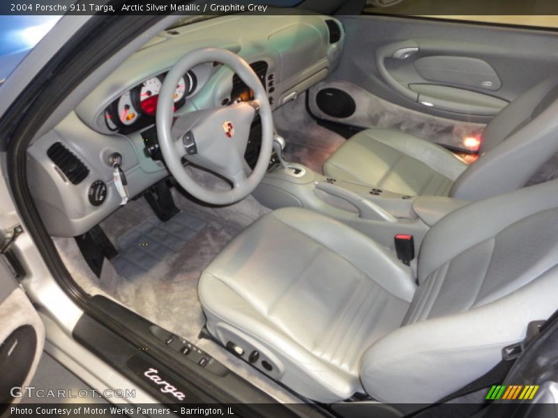 Arctic Silver Metallic / Graphite Grey 2004 Porsche 911 Targa