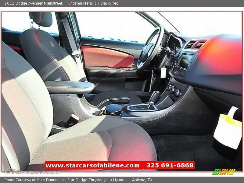 Tungsten Metallic / Black/Red 2011 Dodge Avenger Mainstreet