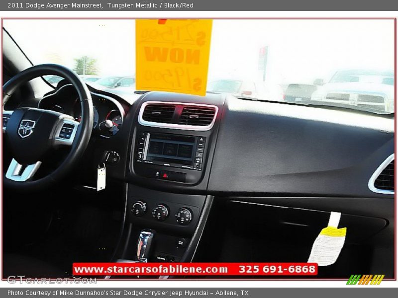 Tungsten Metallic / Black/Red 2011 Dodge Avenger Mainstreet