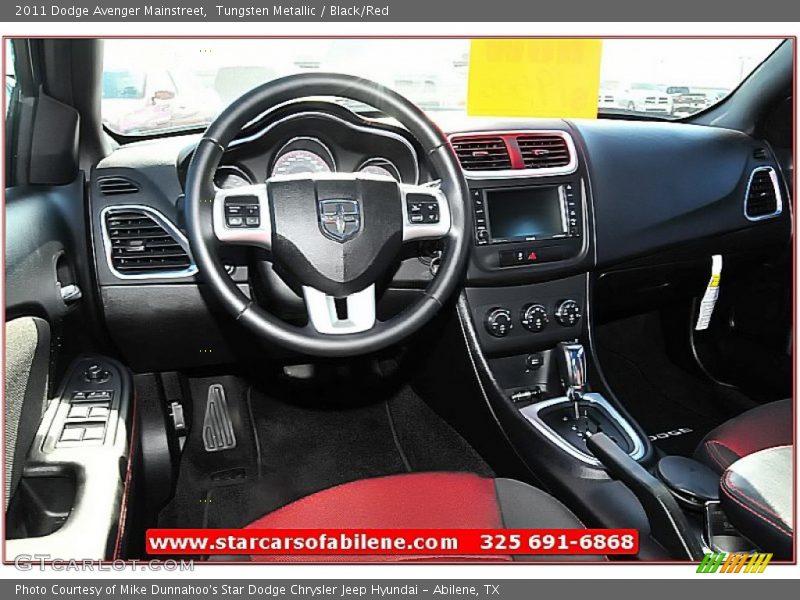 Tungsten Metallic / Black/Red 2011 Dodge Avenger Mainstreet