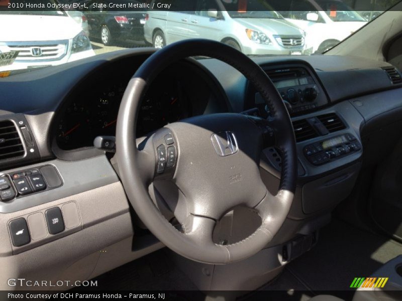 Slate Green Metallic / Gray 2010 Honda Odyssey EX-L