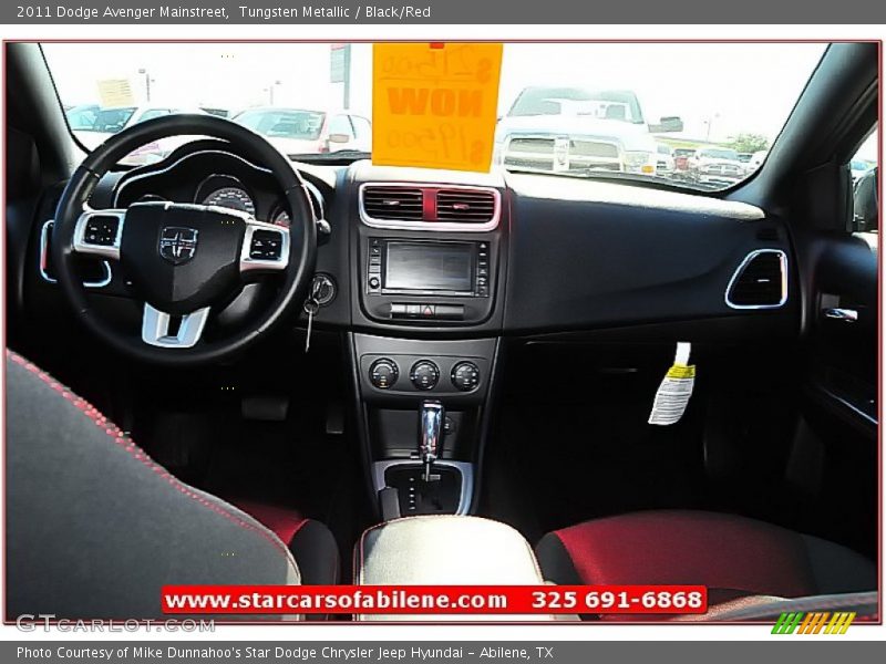 Tungsten Metallic / Black/Red 2011 Dodge Avenger Mainstreet