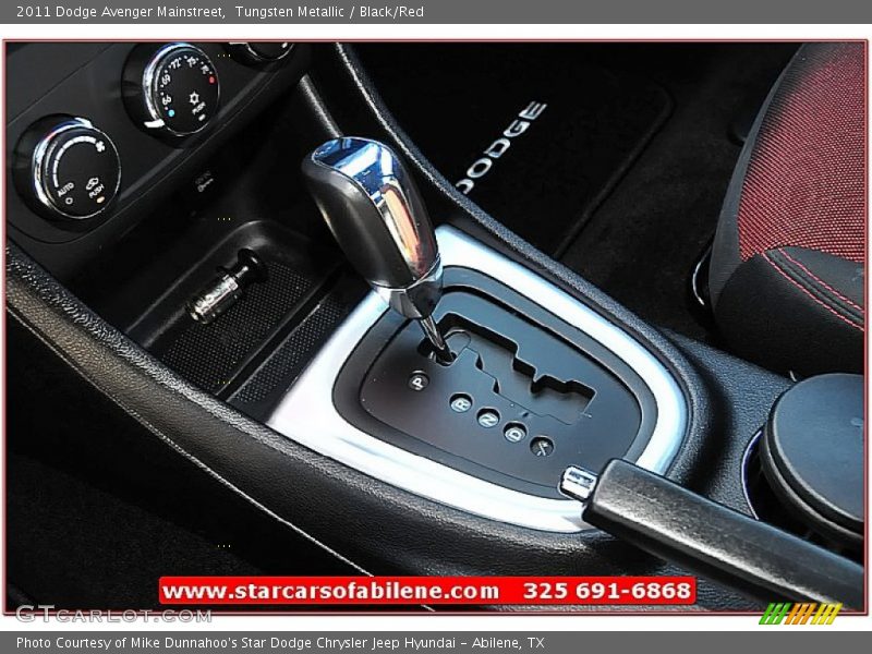 Tungsten Metallic / Black/Red 2011 Dodge Avenger Mainstreet