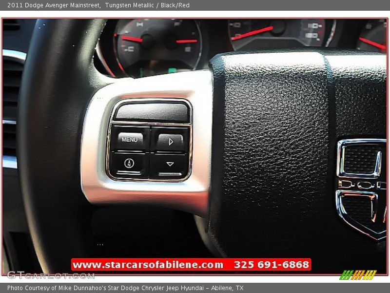 Tungsten Metallic / Black/Red 2011 Dodge Avenger Mainstreet