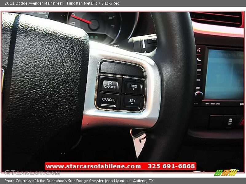 Tungsten Metallic / Black/Red 2011 Dodge Avenger Mainstreet