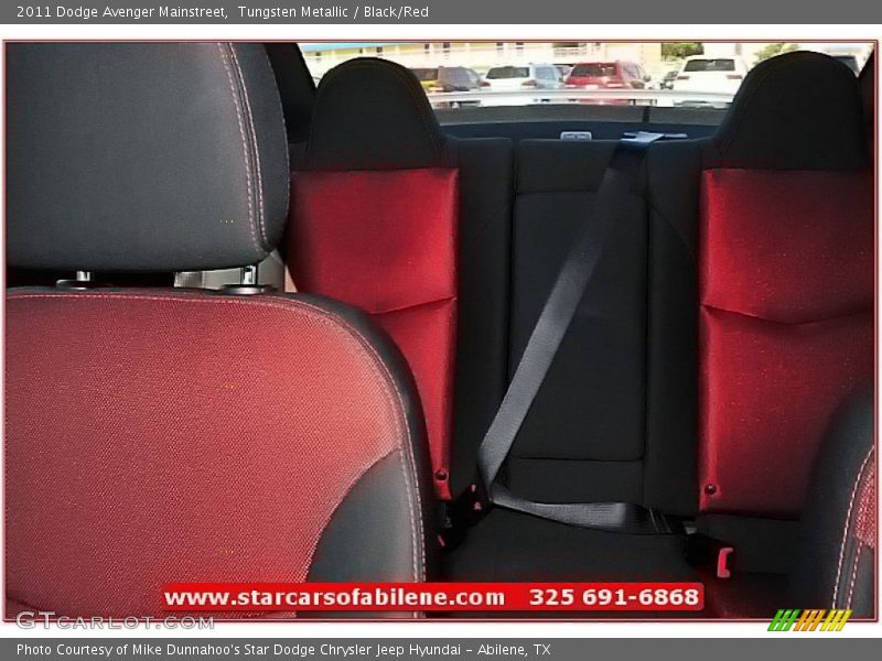 Tungsten Metallic / Black/Red 2011 Dodge Avenger Mainstreet