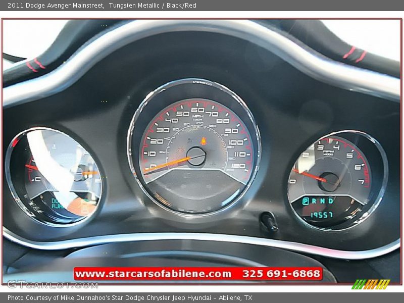 Tungsten Metallic / Black/Red 2011 Dodge Avenger Mainstreet