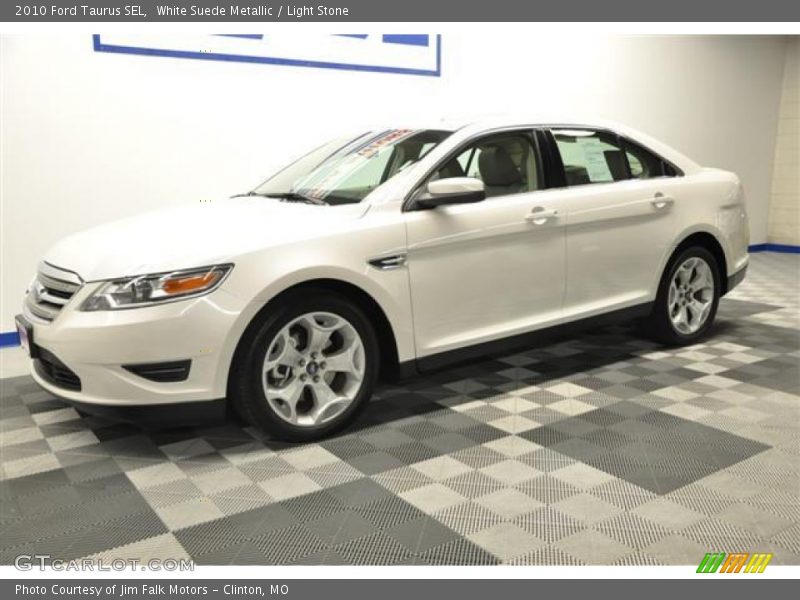 White Suede Metallic / Light Stone 2010 Ford Taurus SEL