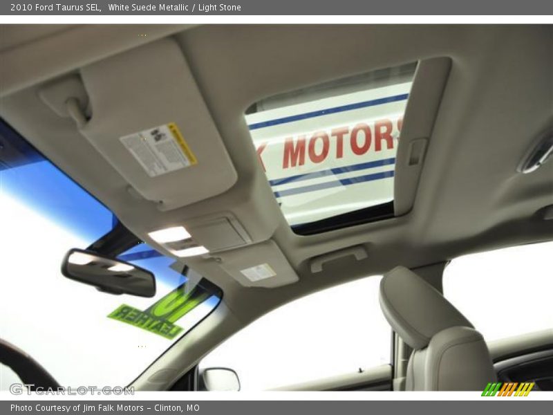 White Suede Metallic / Light Stone 2010 Ford Taurus SEL