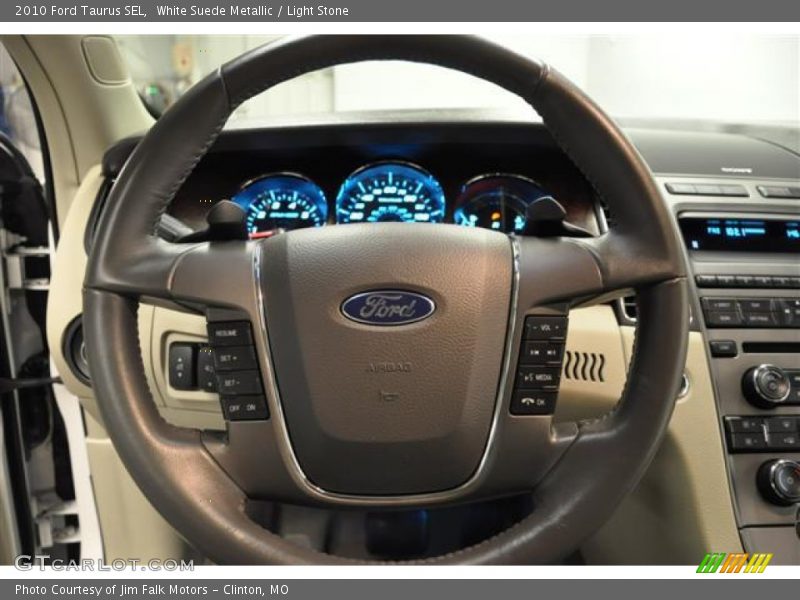 White Suede Metallic / Light Stone 2010 Ford Taurus SEL