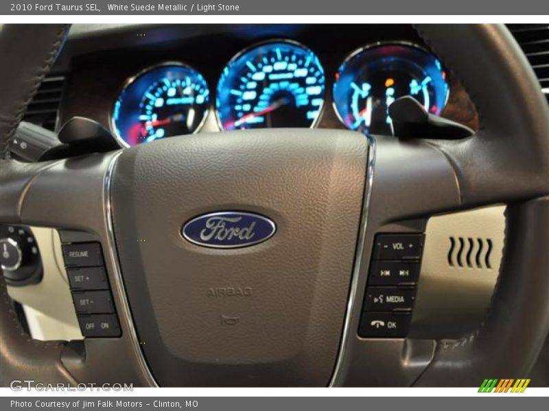 White Suede Metallic / Light Stone 2010 Ford Taurus SEL