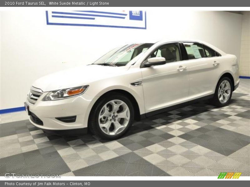 White Suede Metallic / Light Stone 2010 Ford Taurus SEL
