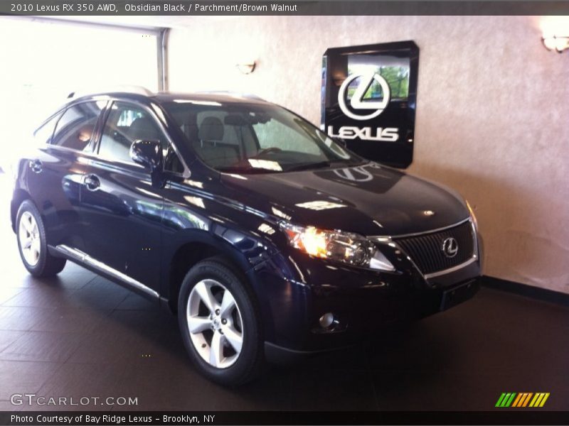 Obsidian Black / Parchment/Brown Walnut 2010 Lexus RX 350 AWD