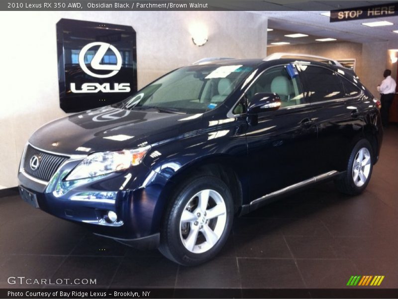 Obsidian Black / Parchment/Brown Walnut 2010 Lexus RX 350 AWD