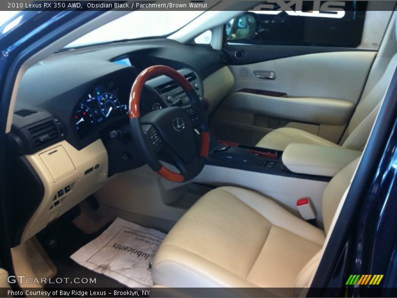 Obsidian Black / Parchment/Brown Walnut 2010 Lexus RX 350 AWD