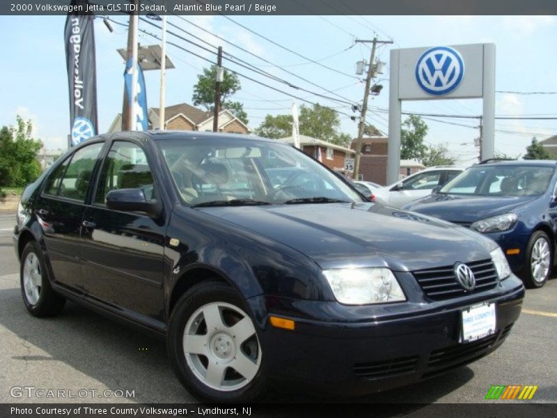 Atlantic Blue Pearl / Beige 2000 Volkswagen Jetta GLS TDI Sedan
