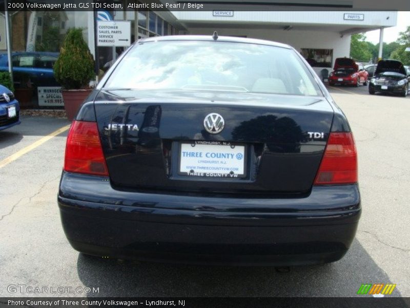 Atlantic Blue Pearl / Beige 2000 Volkswagen Jetta GLS TDI Sedan