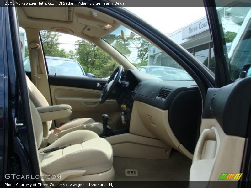 Atlantic Blue Pearl / Beige 2000 Volkswagen Jetta GLS TDI Sedan