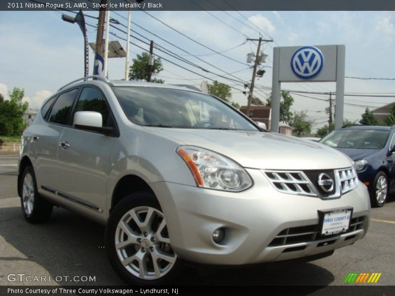 Silver Ice Metallic / Black 2011 Nissan Rogue SL AWD