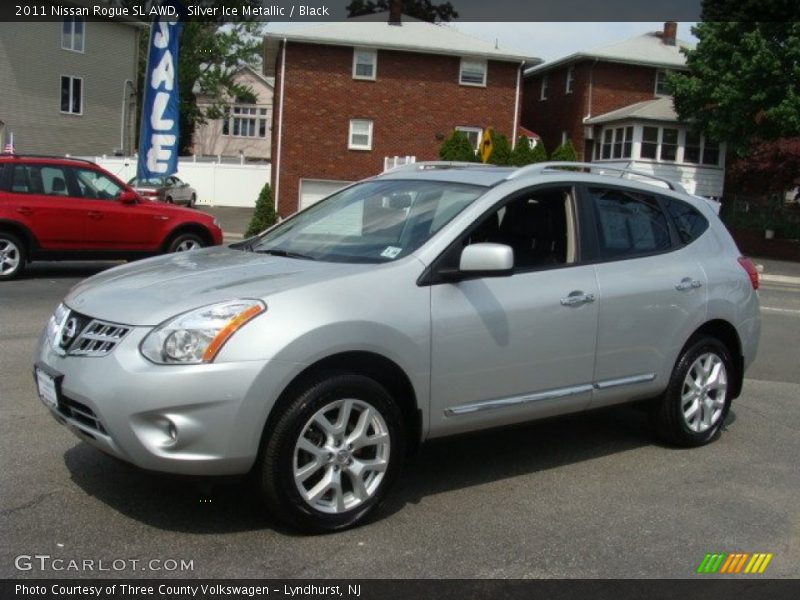 Silver Ice Metallic / Black 2011 Nissan Rogue SL AWD
