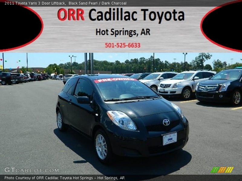 Black Sand Pearl / Dark Charcoal 2011 Toyota Yaris 3 Door Liftback