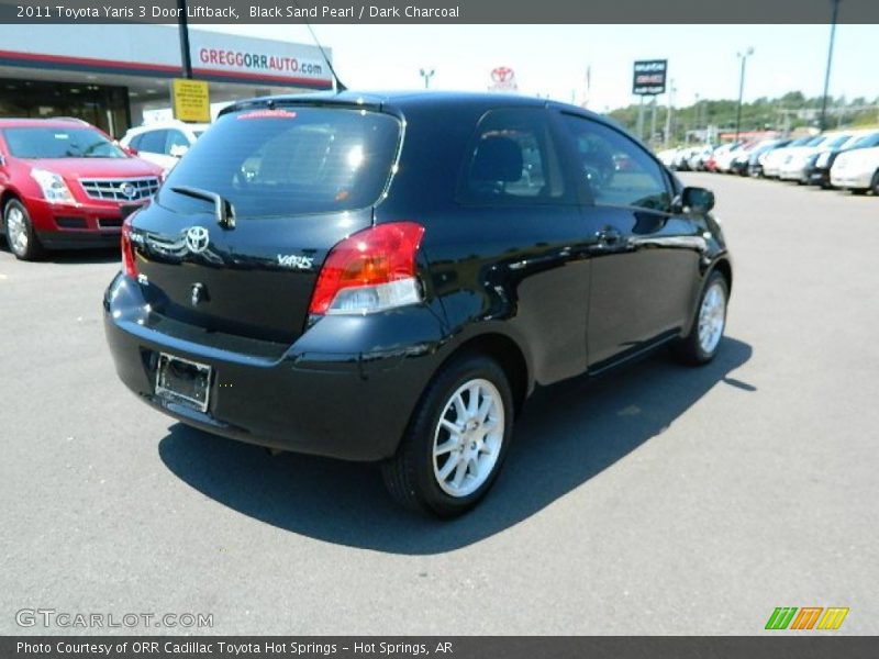 Black Sand Pearl / Dark Charcoal 2011 Toyota Yaris 3 Door Liftback