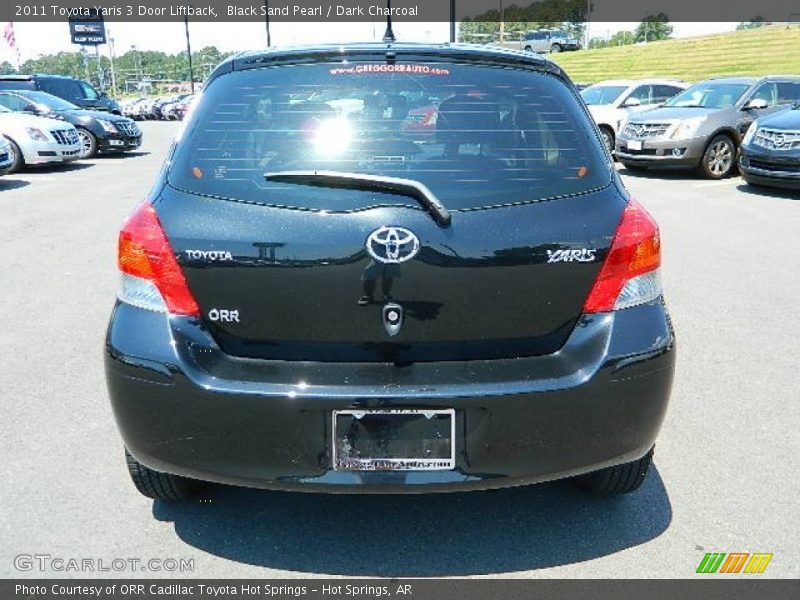 Black Sand Pearl / Dark Charcoal 2011 Toyota Yaris 3 Door Liftback