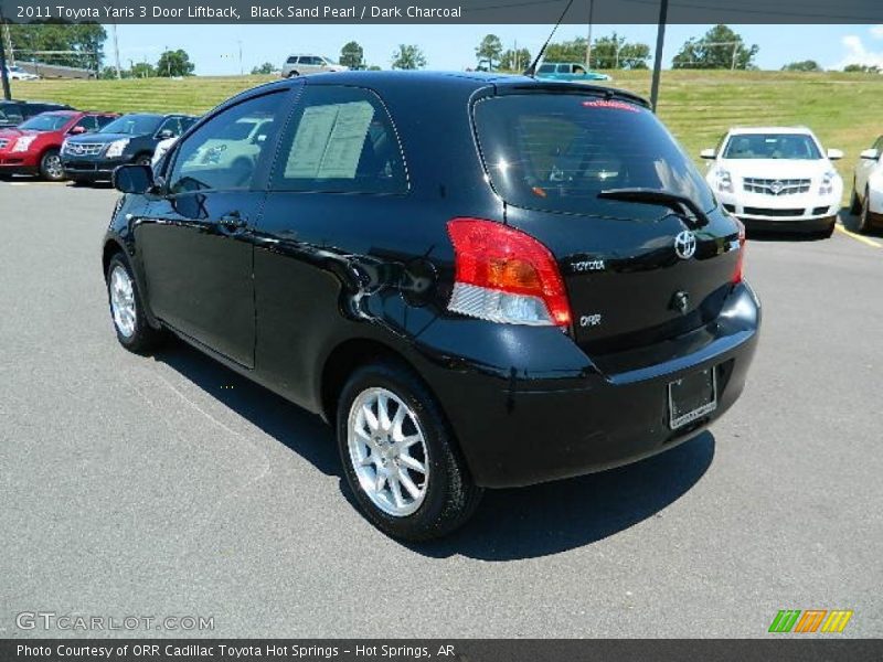 Black Sand Pearl / Dark Charcoal 2011 Toyota Yaris 3 Door Liftback