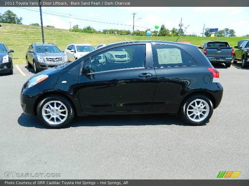 Black Sand Pearl / Dark Charcoal 2011 Toyota Yaris 3 Door Liftback