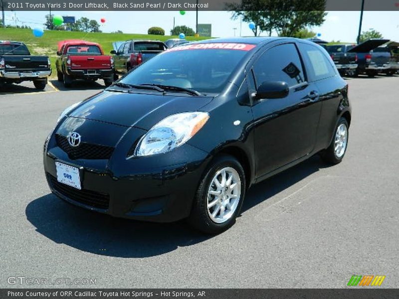 Black Sand Pearl / Dark Charcoal 2011 Toyota Yaris 3 Door Liftback