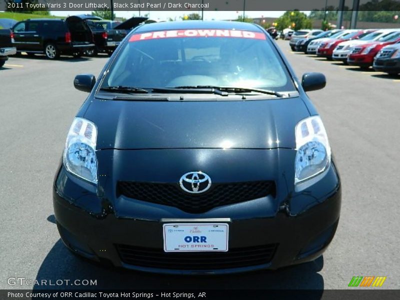 Black Sand Pearl / Dark Charcoal 2011 Toyota Yaris 3 Door Liftback