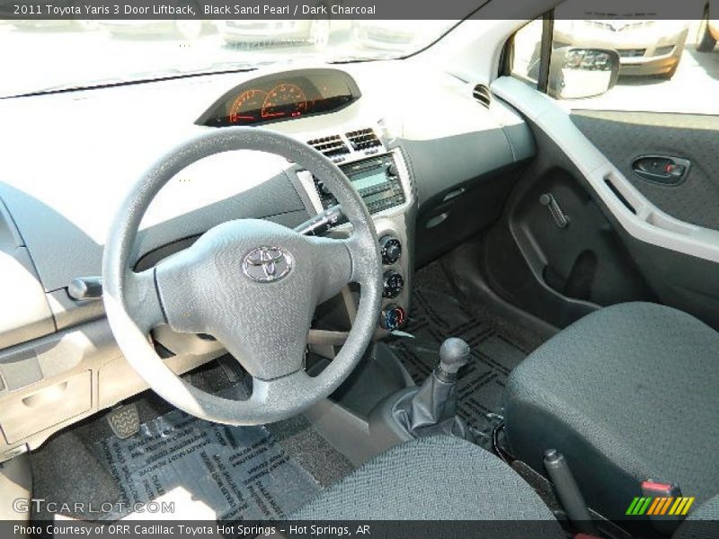 Black Sand Pearl / Dark Charcoal 2011 Toyota Yaris 3 Door Liftback