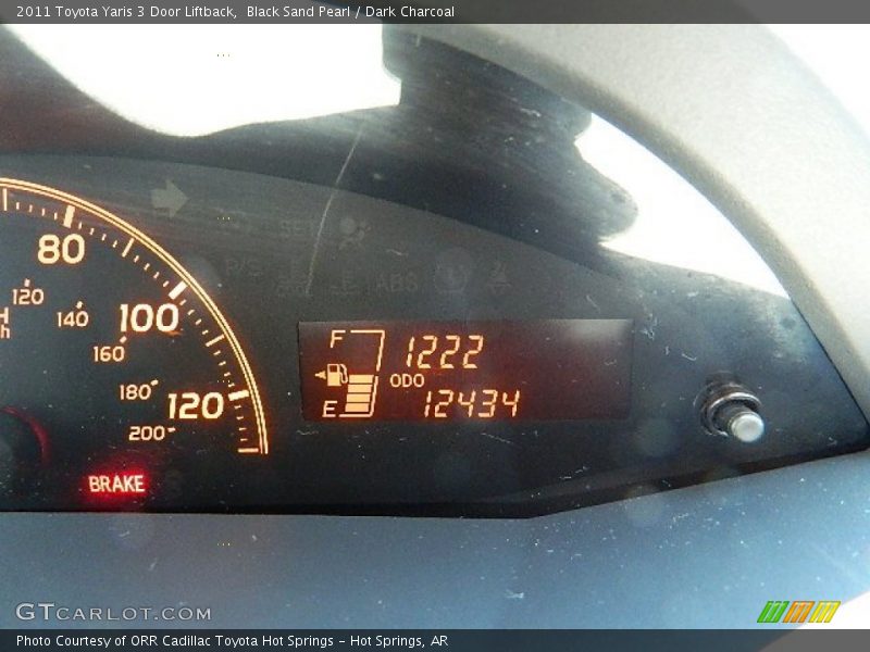 Black Sand Pearl / Dark Charcoal 2011 Toyota Yaris 3 Door Liftback